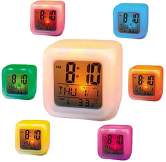7 Colour Changing LED Digital Alarm Clock Table Watch Multicolour GenzVybs